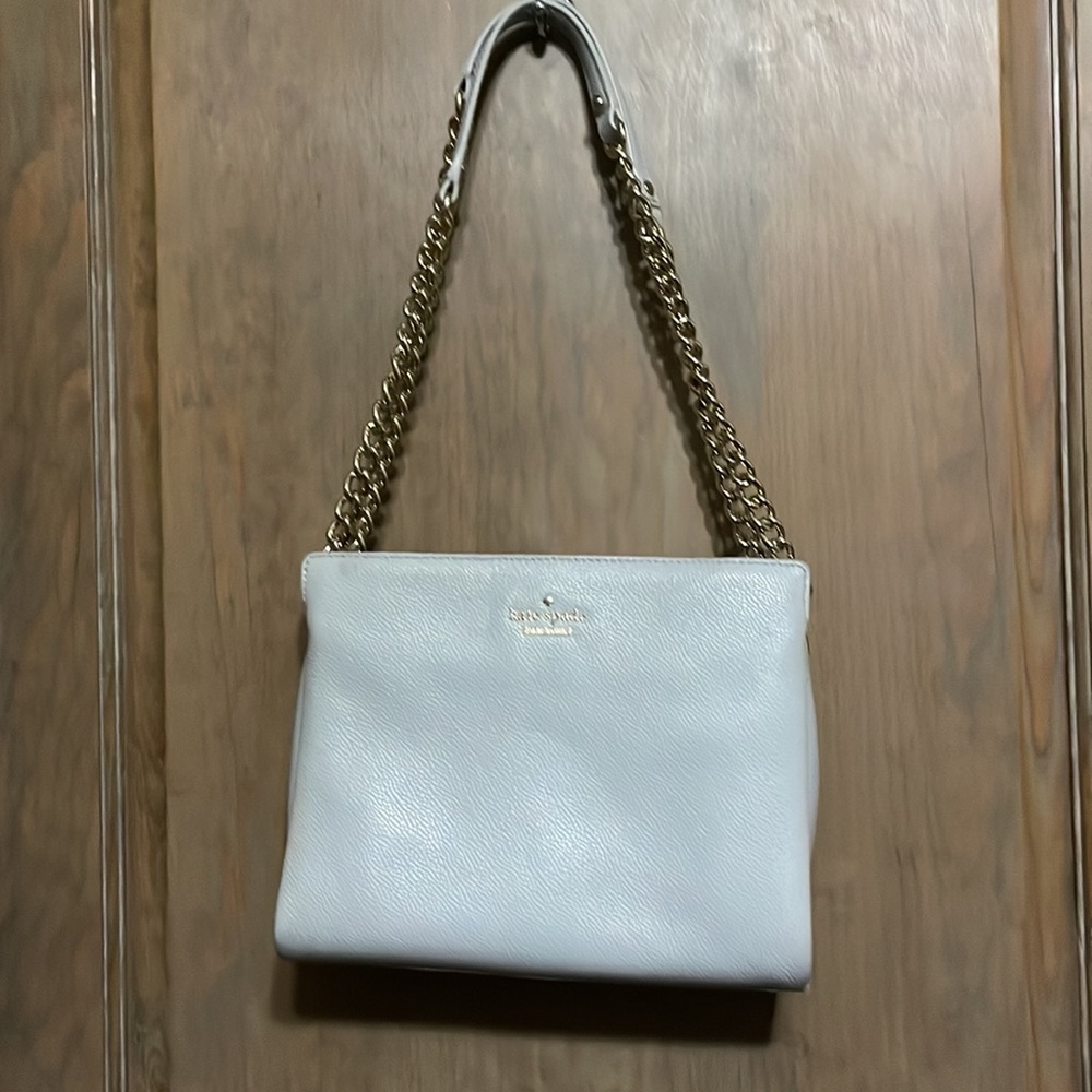 Kate Spade Grey Leather Shoulder Handbag